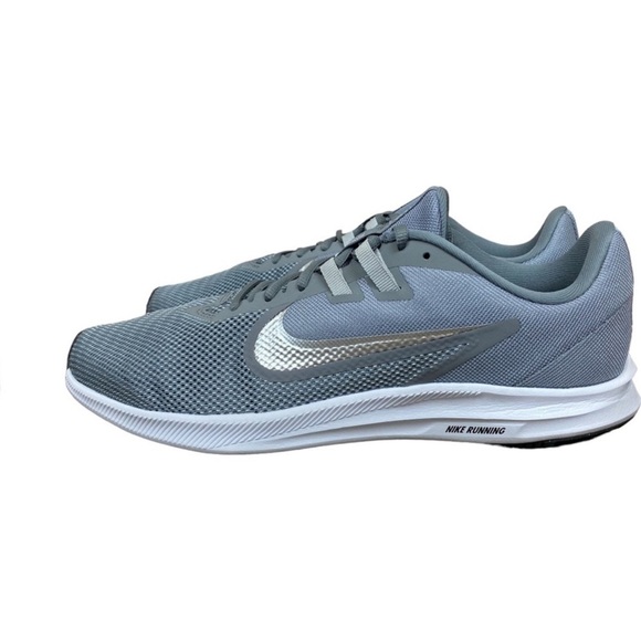 Nike Downshifter 9 Running Cool Grey/Metallic Silver/Wolf Grey Shoe Size 11 Wmn - Picture 4 of 9